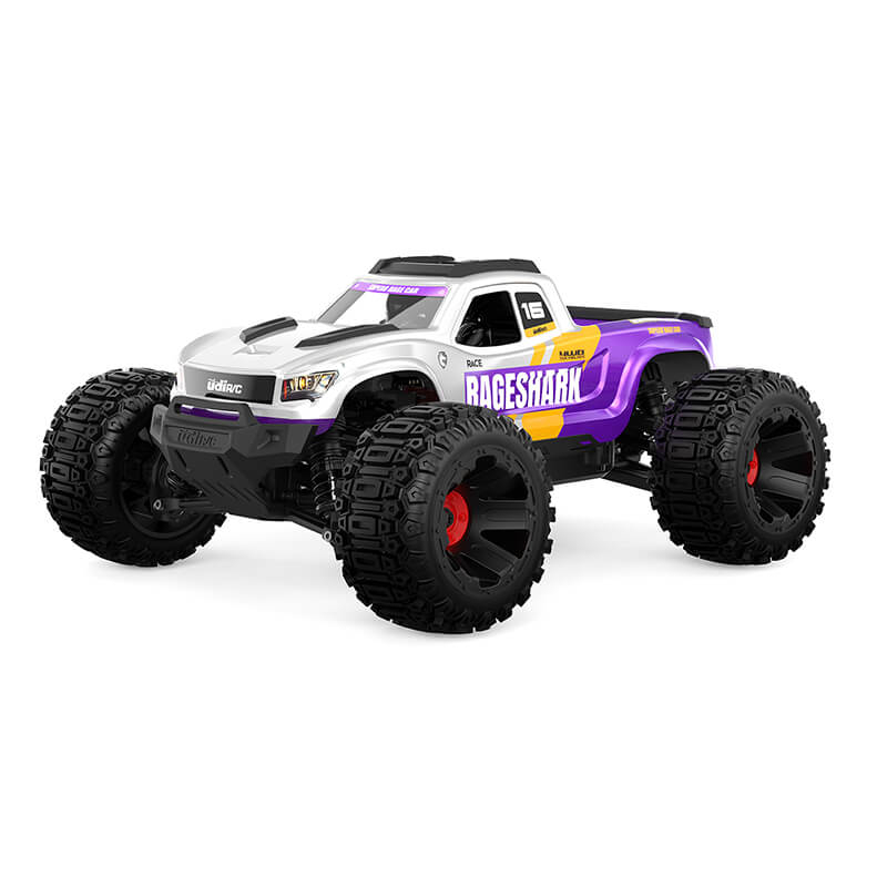 Udi Rc Rageshark Monster Truck 1/16 Brushed Rtr - Purple
