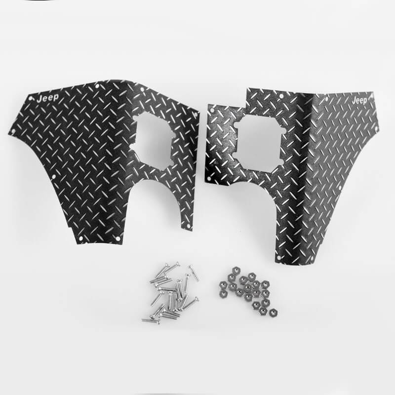 Rc4wd Rear Diamond Plates Corner Set For Tamiya Cc01 Wrangler (black)