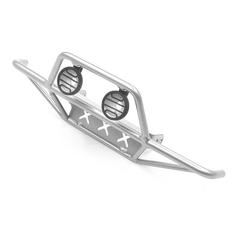 Rc4wd Tri-x Steel Stinger Front Bumper W/ Lights For Vanquish Vs4-10 Origin Body (silver)