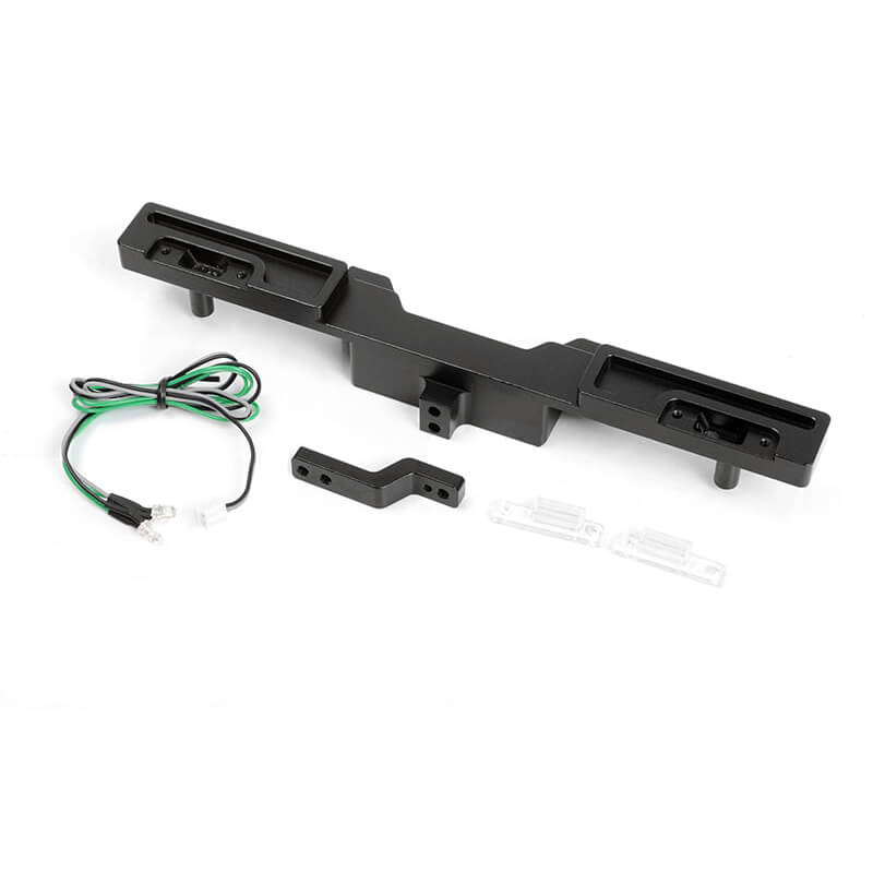 Rc4wd Oxer Rear Bumper W/towing Hook, Brake Lenses & Led Lights - Traxxas Trx-4 Mercedes-benz G-500