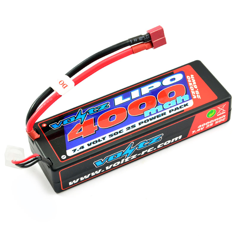Voltz 4000mah 2s 7.4v 50c Hardcase Lipo Battery Stick Pack