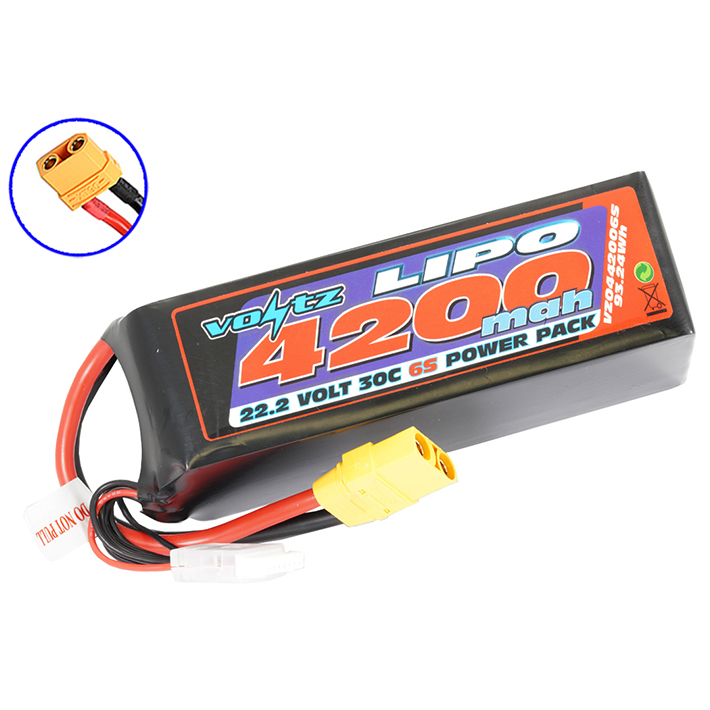 Voltz 4200mah 22.2v 30c Lipo Battery W/xt90