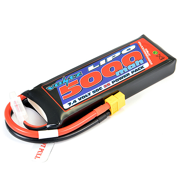 Voltz 5000mah 7.4v 50c Lipo Battery W/xt60