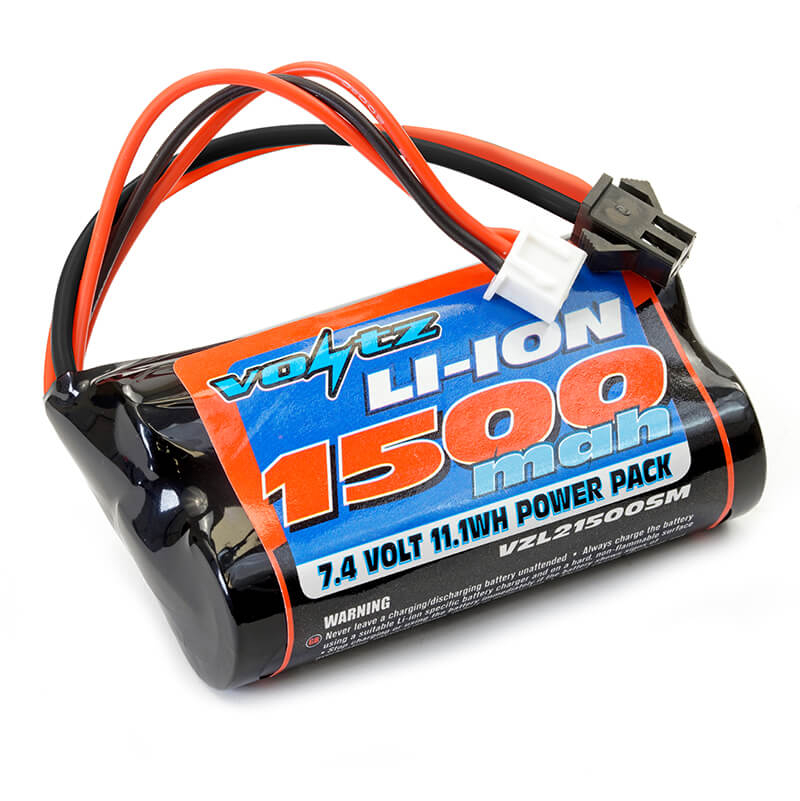 Voltz Li-ion 7.4v 1500mah Battery With Sm2.5 Connector Absima - Polarity Option 2
