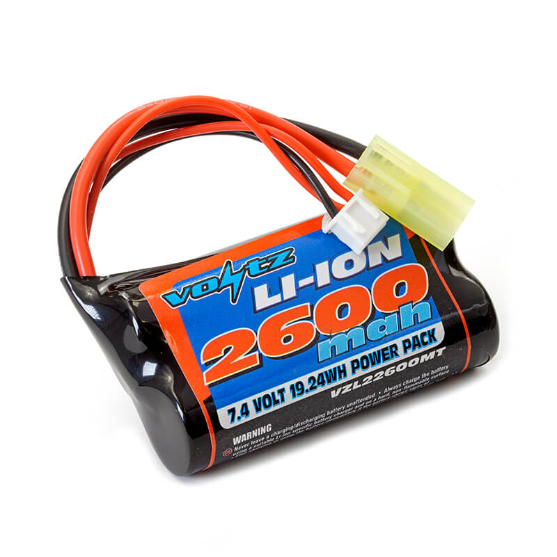 Voltz Li-ion 7.4v 2600mah Battery With Mini Tamiya Plug