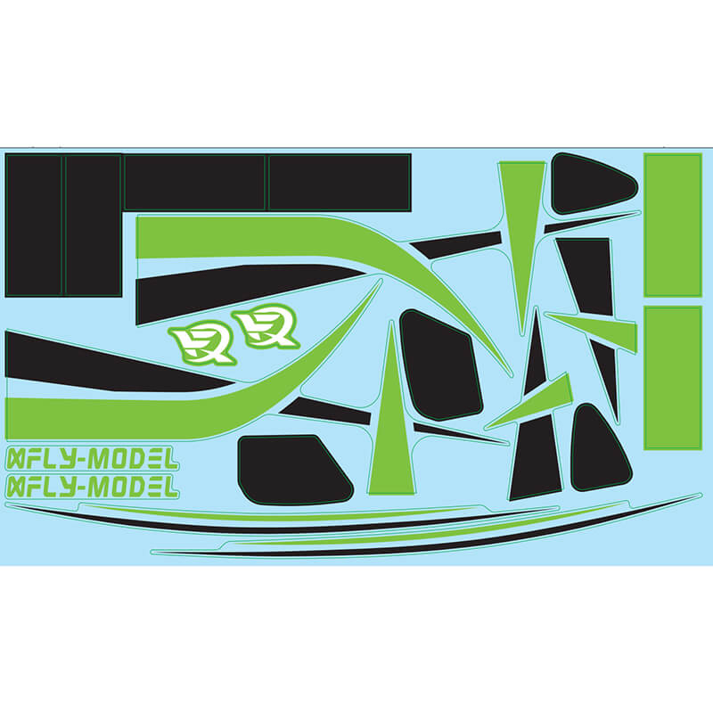 Xfly Glastar Decal Sheet V2 Green