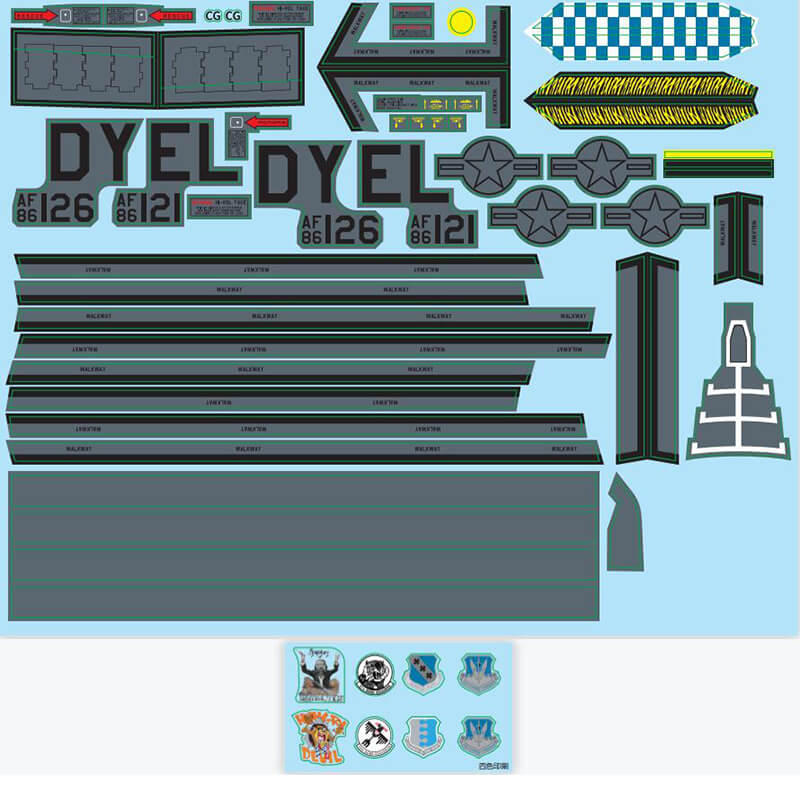 Xfly B-1b Lancer Decal Sheet Standard