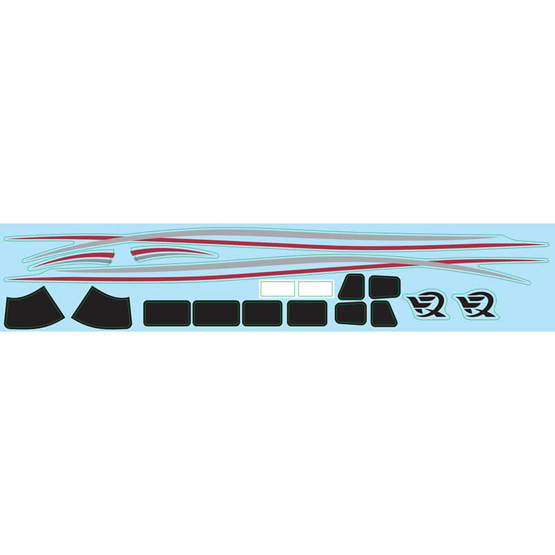 Xfly 850mm P68 Decal Sheet - Blue