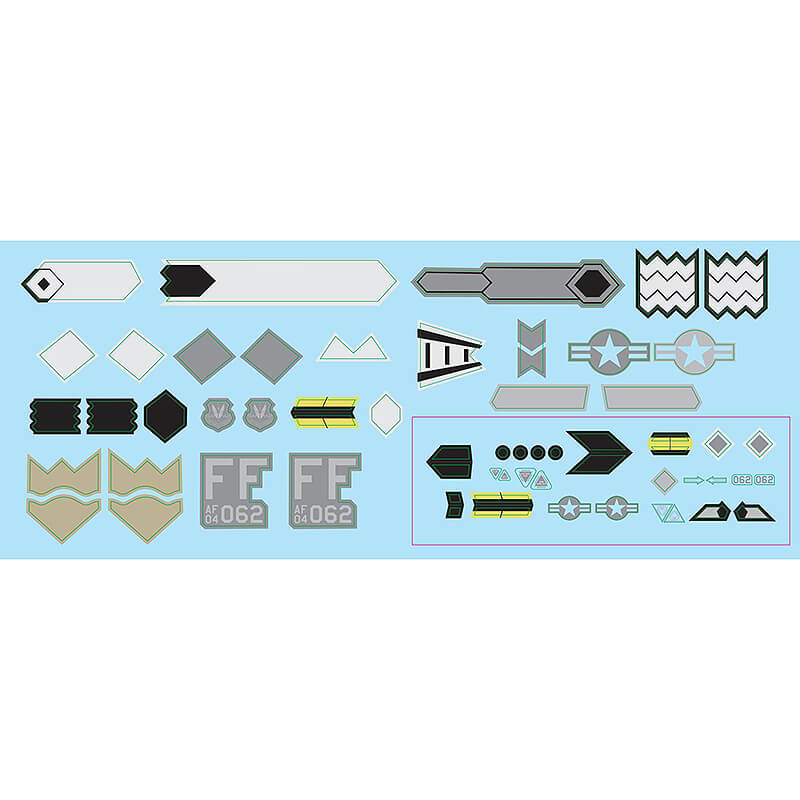 Xfly Twin 40mm F-22 Decal Sheet