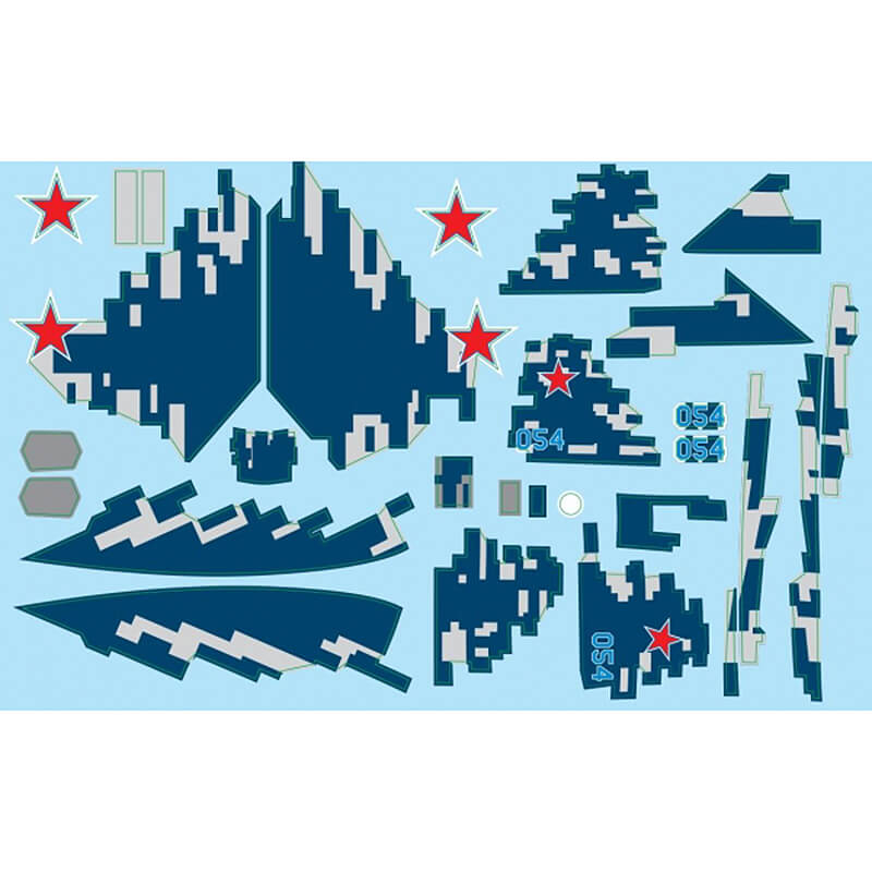 Xfly Twin 40mm Su-57 Decal Sheet