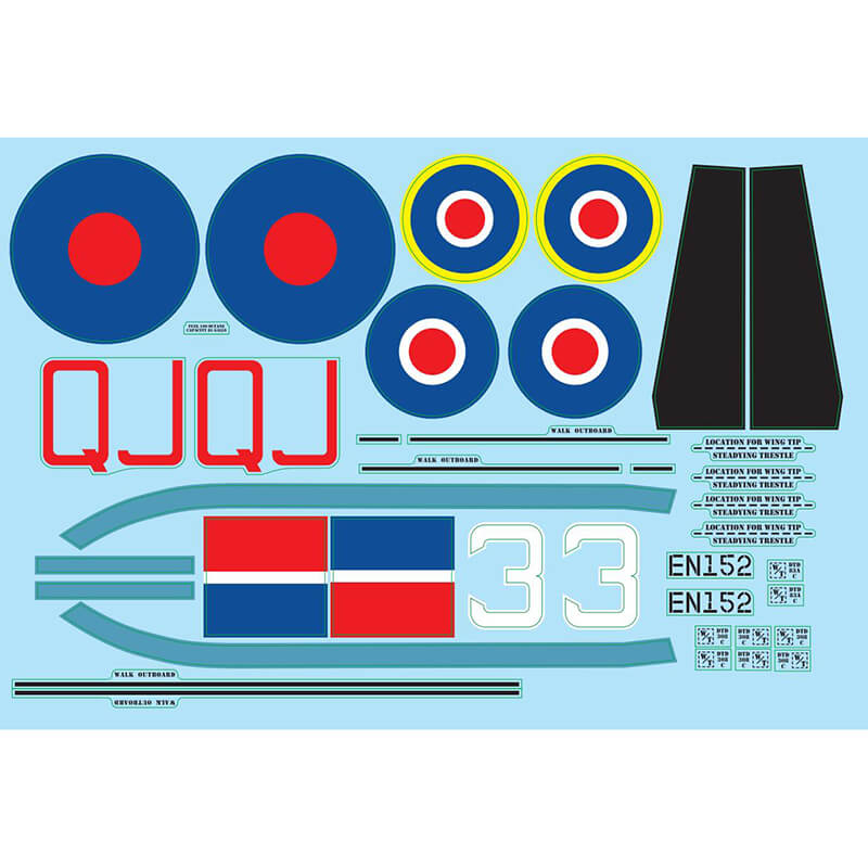 Xfly Supermarine Spitfire Mkix Decal Sheet - Brown