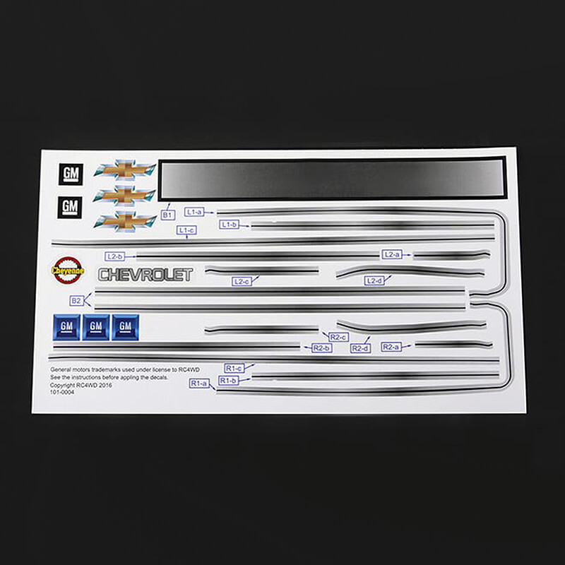 Rc4wd Chevrolet Blazer Decal Sheet Set For Chevy Blazer Body