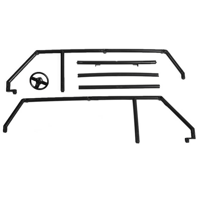 Rc4wd Roll Cage & Steering Wheel For 1/10th Black Rock