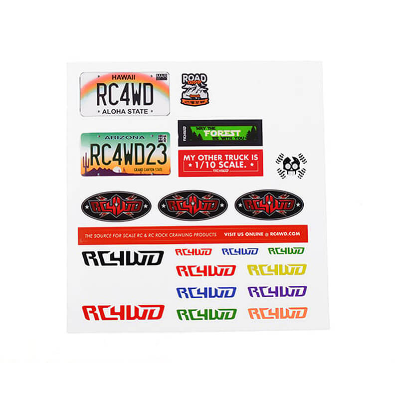 Rc4wd Small Decal Sheet