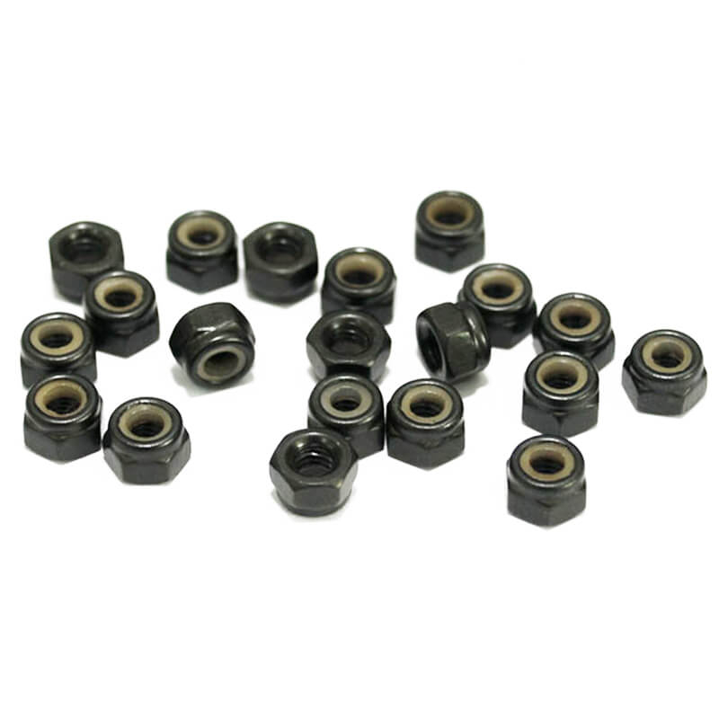 Rc4wd Nylock Nuts M3 (black)