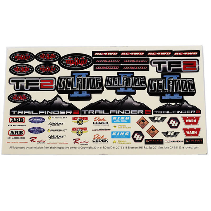 Rc4wd Logo Decal Sheet