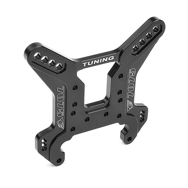 Corally Shock Tower Rear Swiss 7075 T6 5mm Hard Black