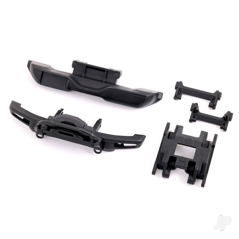 Traxxas Front bumper with winch / rear bumper / bumper mounts, front & rear / centre Skid plate (for Bronco)
