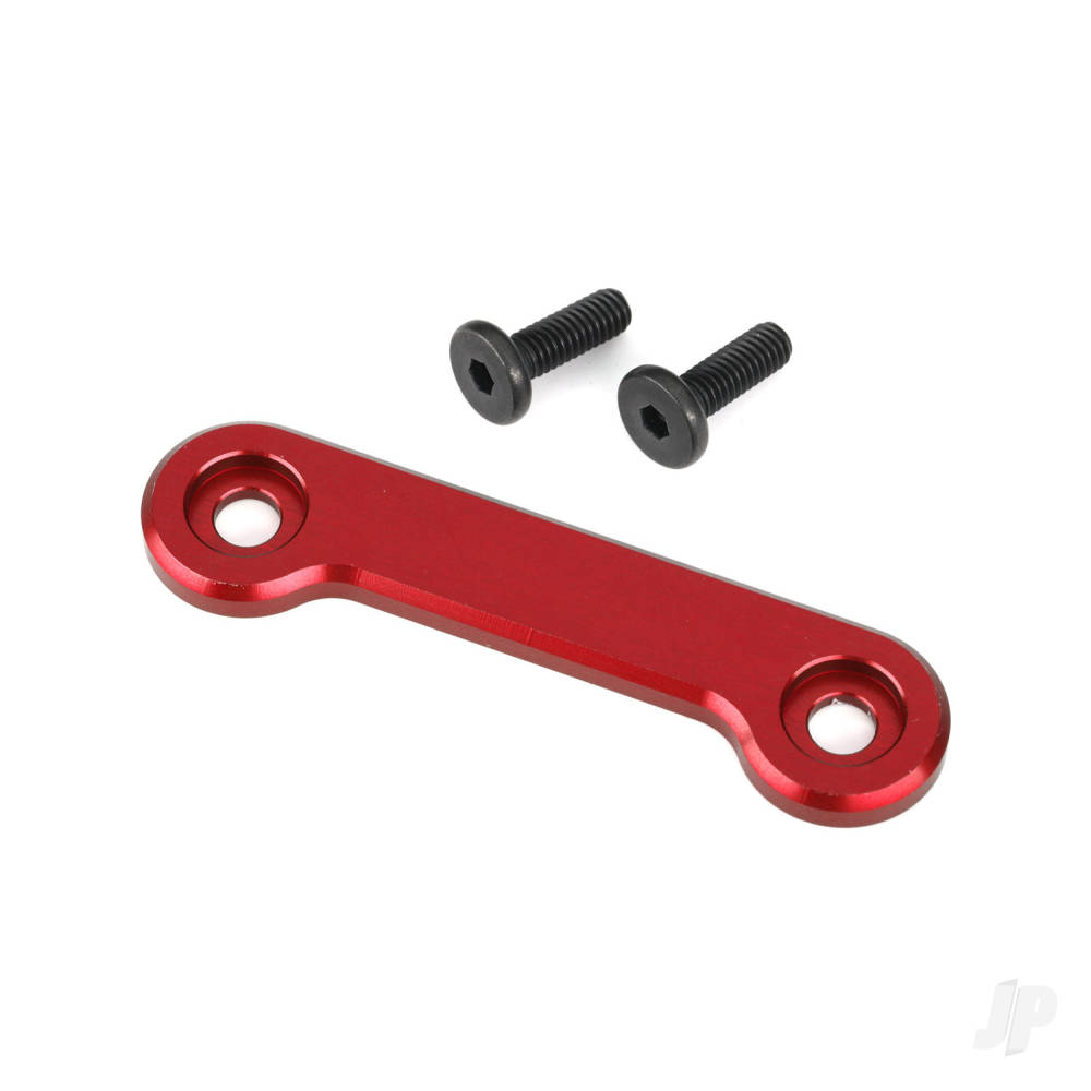 Traxxas Wing washer, 6061-T6 aluminium (Red-anodised) (1) / 4x12mm FCS (2 pcs)