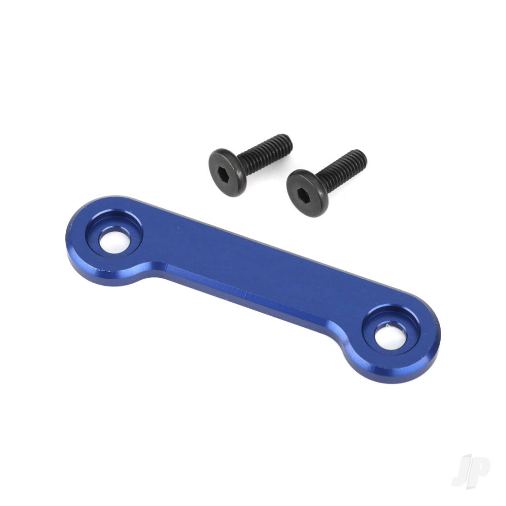 Traxxas Wing washer, 6061-T6 aluminium (Blue-anodised) (1) / 4x12mm FCS (2 pcs)