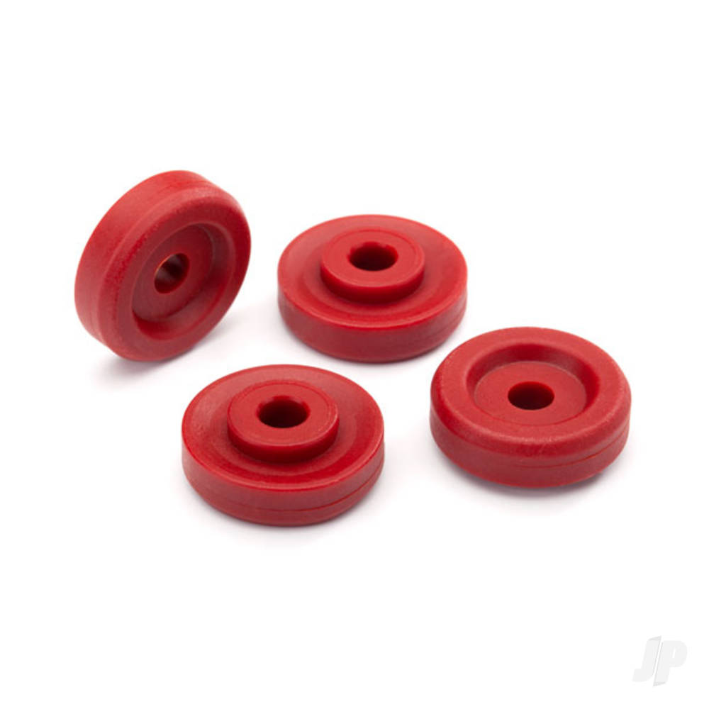 Traxxas Wheel washers, Red (4 pcs)