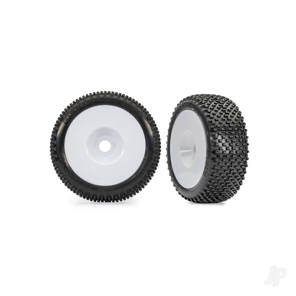 Traxxas Tyres & wheels, assembled, glued (White dished 3.0