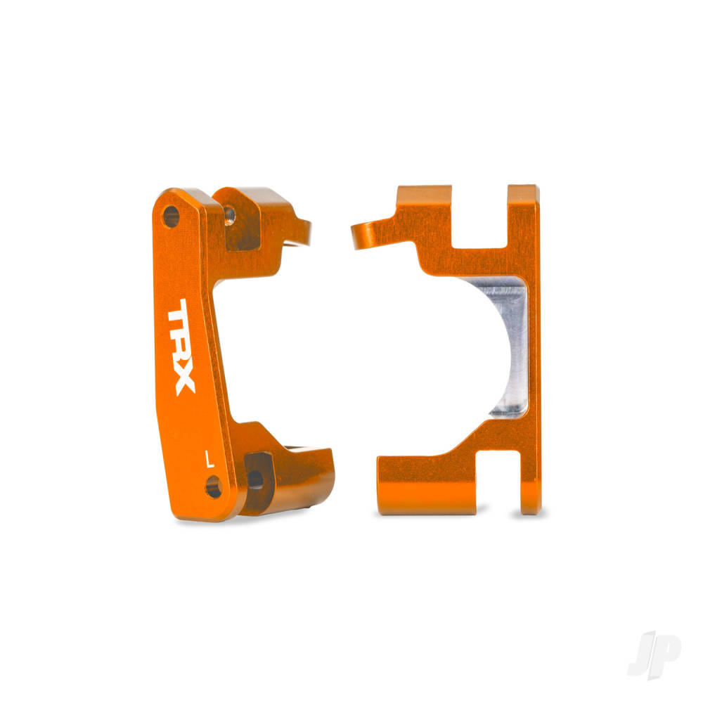 Traxxas Caster blocks (c-hubs), 6061-T6 aluminium (orange-anodised), left & right (for use with #9080 upgrade kit)