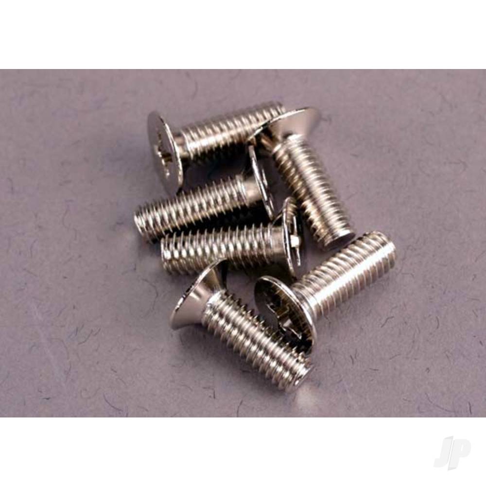 Traxxas Screws, 4x12mm countersunk machine (100-degree) (6 pcs)