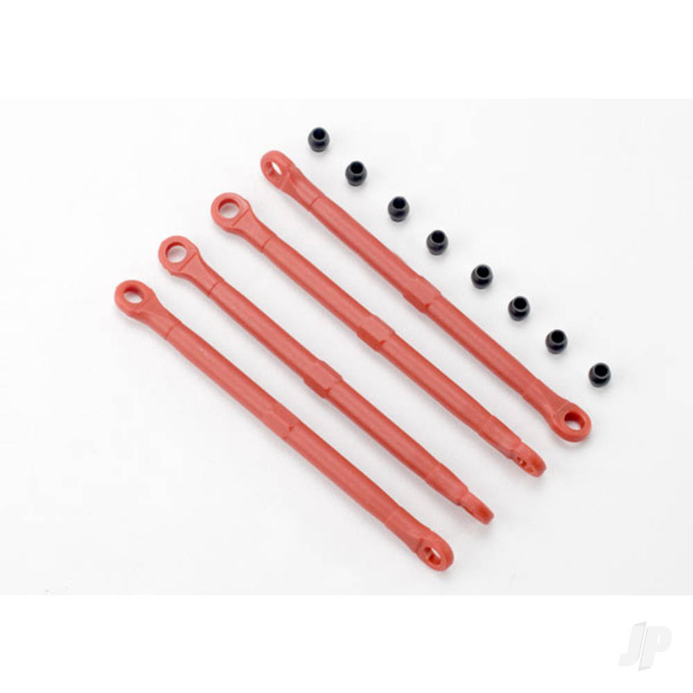 Traxxas Toe link, Front & Rear (moulded composite) (Red) (4 pcs) / hollow balls (8 pcs)