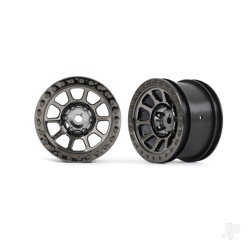 Traxxas Wheels, 2.2in (Black Chrome) (2 pcs) (Bandit rear)