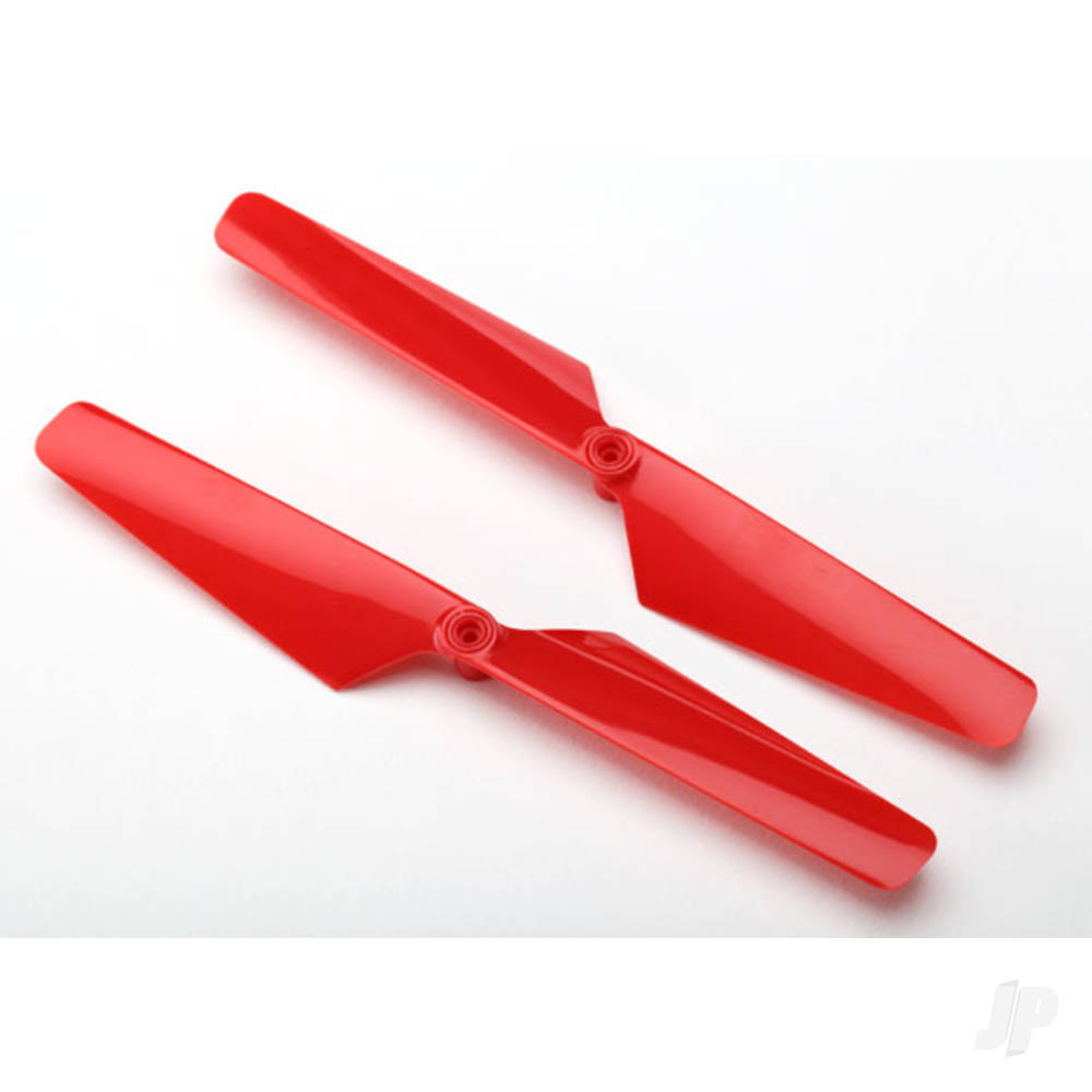 Traxxas Rotor blade Set, Red (2 pcs) / 1.6x5mm BCS (2 pcs)-1