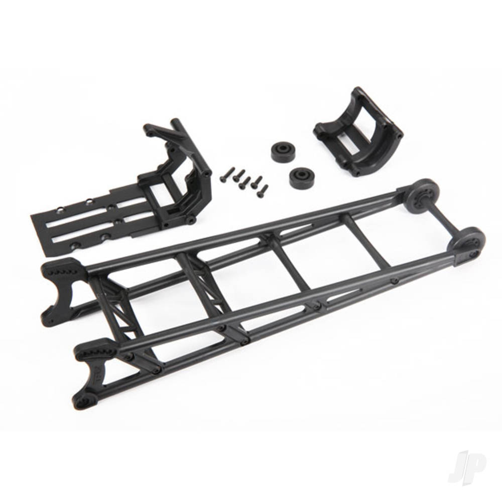 Traxxas Wheelie bar, Black (assembled) / wheelie bar mount