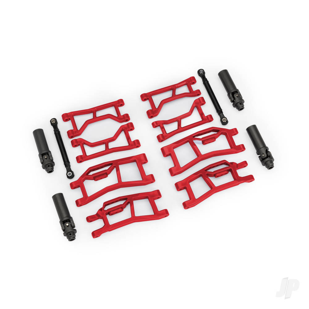 traxxas-suspension-kit-mini-maxx-widemaxx-red-includes-front-rear-suspension-arms-front-toe-links-outer-half-shafts-extended
