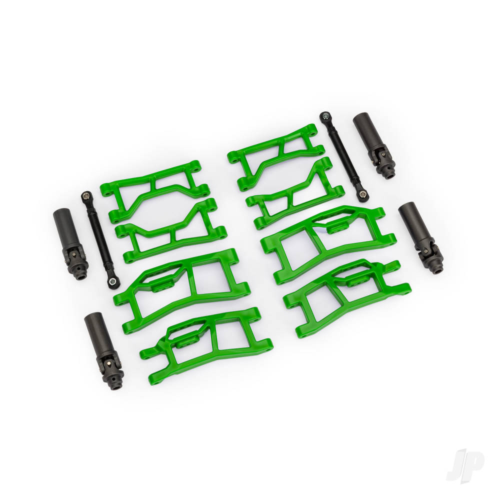 traxxas-suspension-kit-mini-maxx-widemaxx-green-includes-front-rear-suspension-arms-front-toe-links-outer-half-shafts-extended