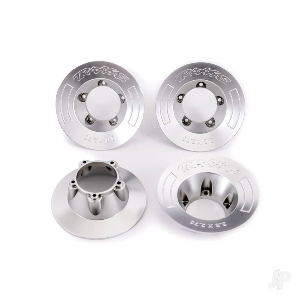 Traxxas Wheel covers, Satin Chrome (4 pcs) (fits #9572 wheels)
