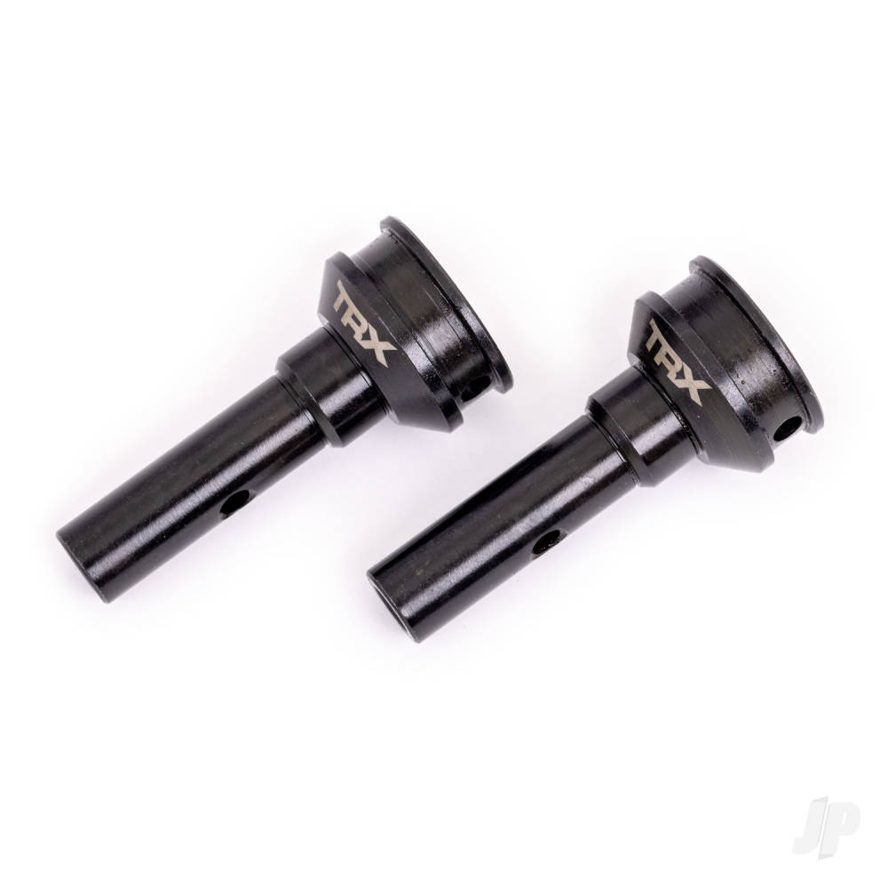 Traxxas Stub axles, hardened steel (2) (for steel constant-velocity driveshafts) (fits Sledge)