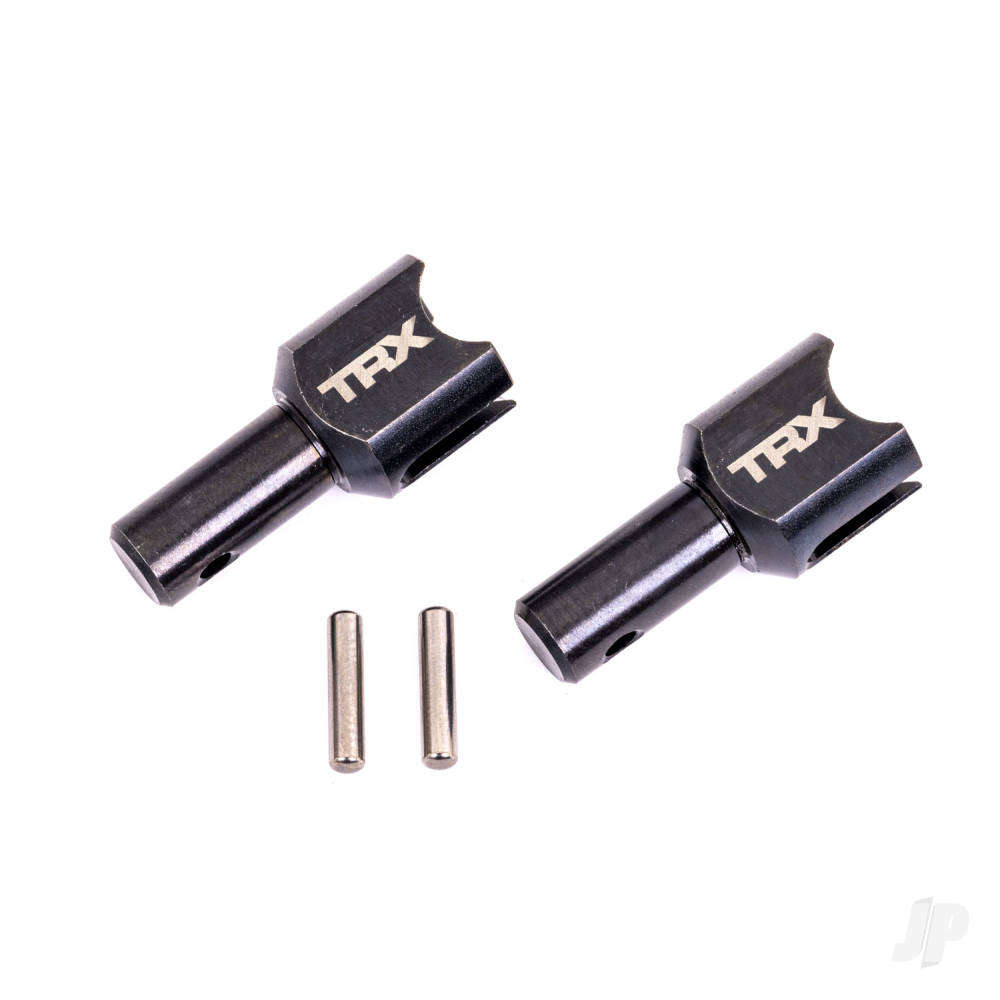 Traxxas Differential output cup, centre (hardened steel, heavy duty) (2)/ 2.5x12mm pin (2)