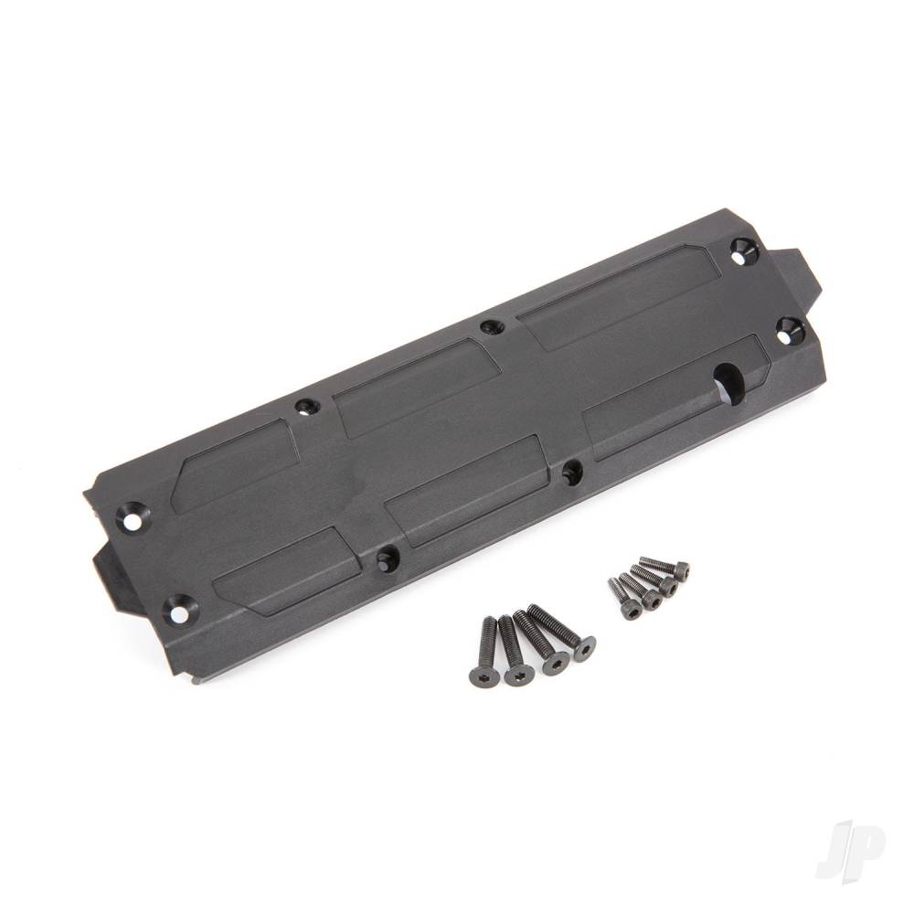 Traxxas Skid plate, Center/ 4x20 CCS (4)/ 3x10 CS (4) (fits Maxx with extended chassis (352mm wheelbase))