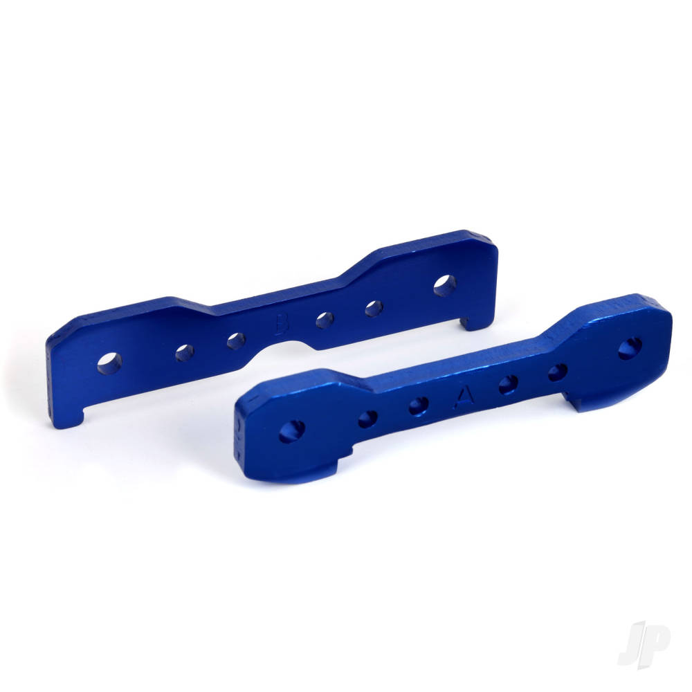 Traxxas Tie bars, front, 6061-T6 aluminium (Blue-anodised) (fits Sledge)