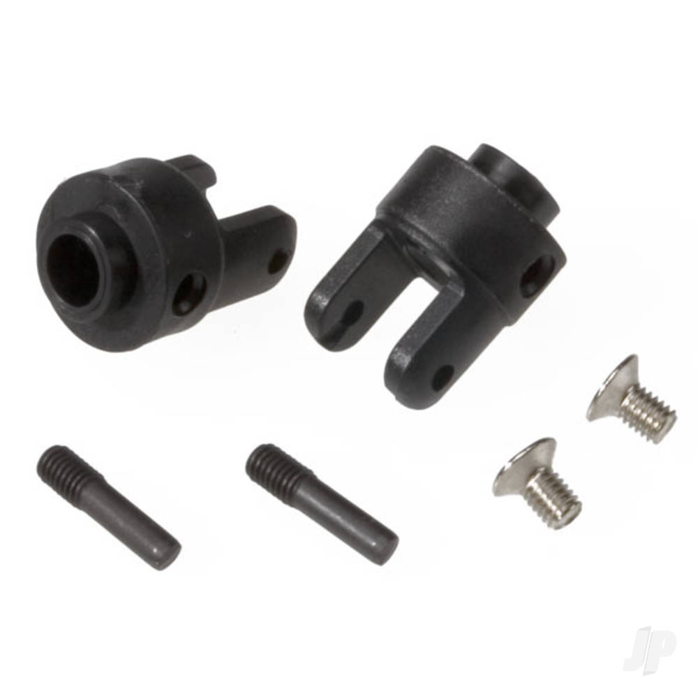 Traxxas Differential output yokes, Black (2 pcs) / 3x5mm countersunk screws (2 pcs) / screw pin (2 pcs)