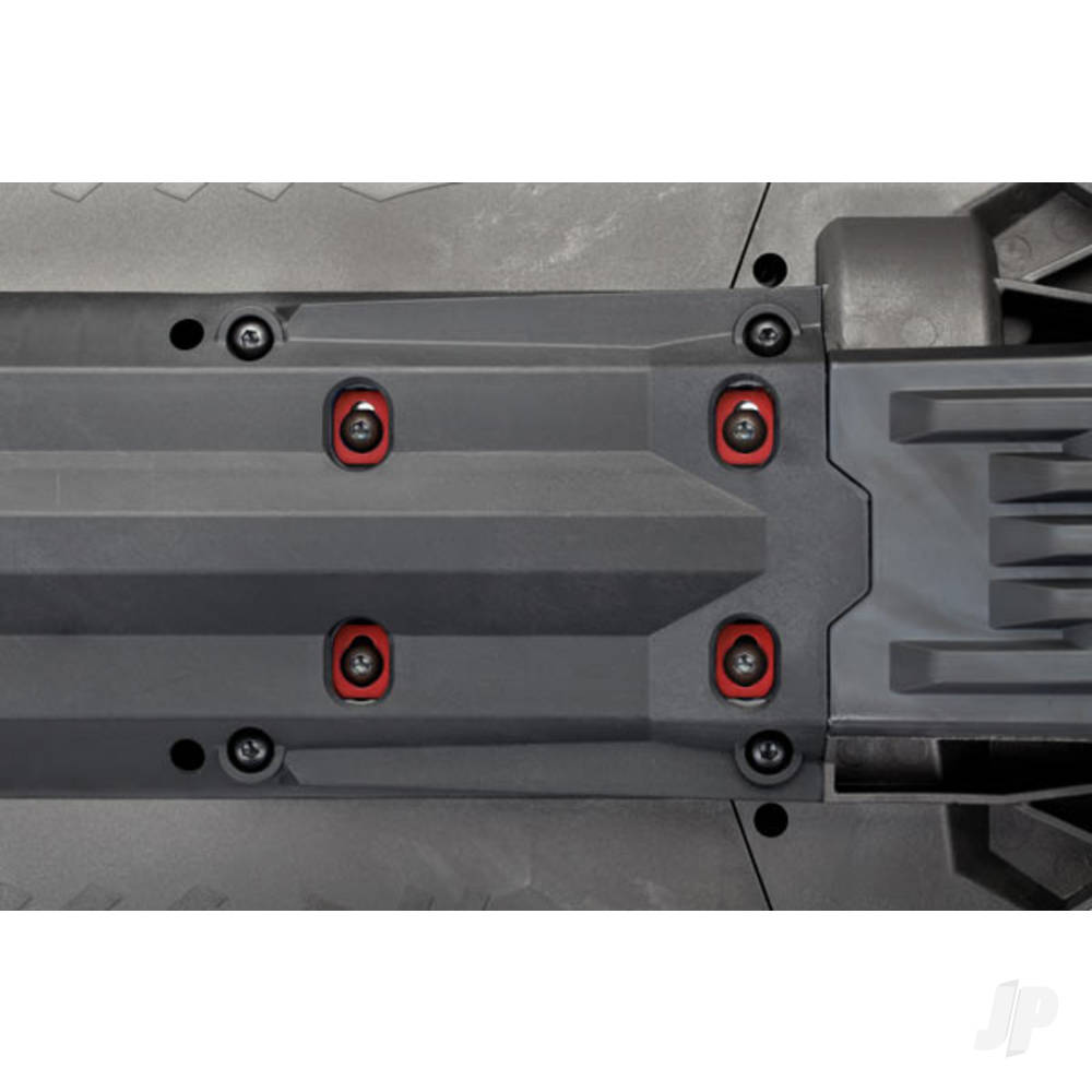 Traxxas Washers, motor mount, aluminium (Red-anodised) (4)/ 4x18mm BCS (4)-2