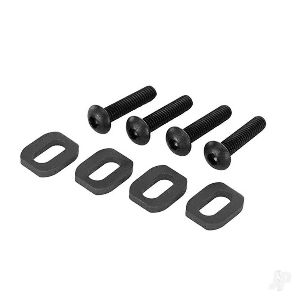 Traxxas Washers, motor mount, steel (4), 4x18mm BCS (4)