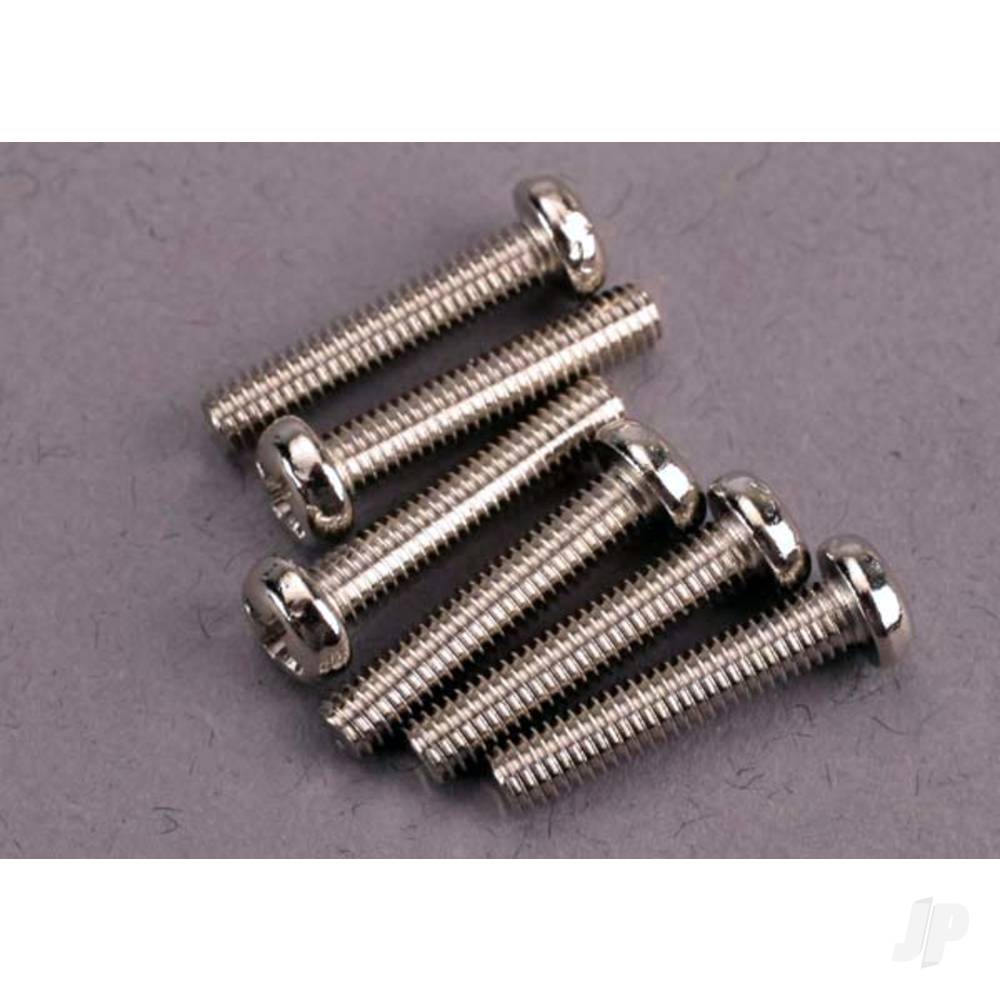 Traxxas Screws, 3x15mm roundhead machine (6 pcs)