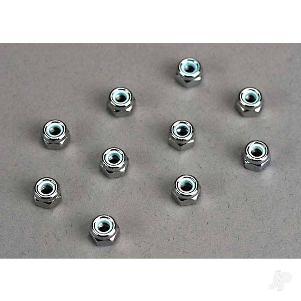 Traxxas Nuts, 4mm nylon locking (10 pcs)