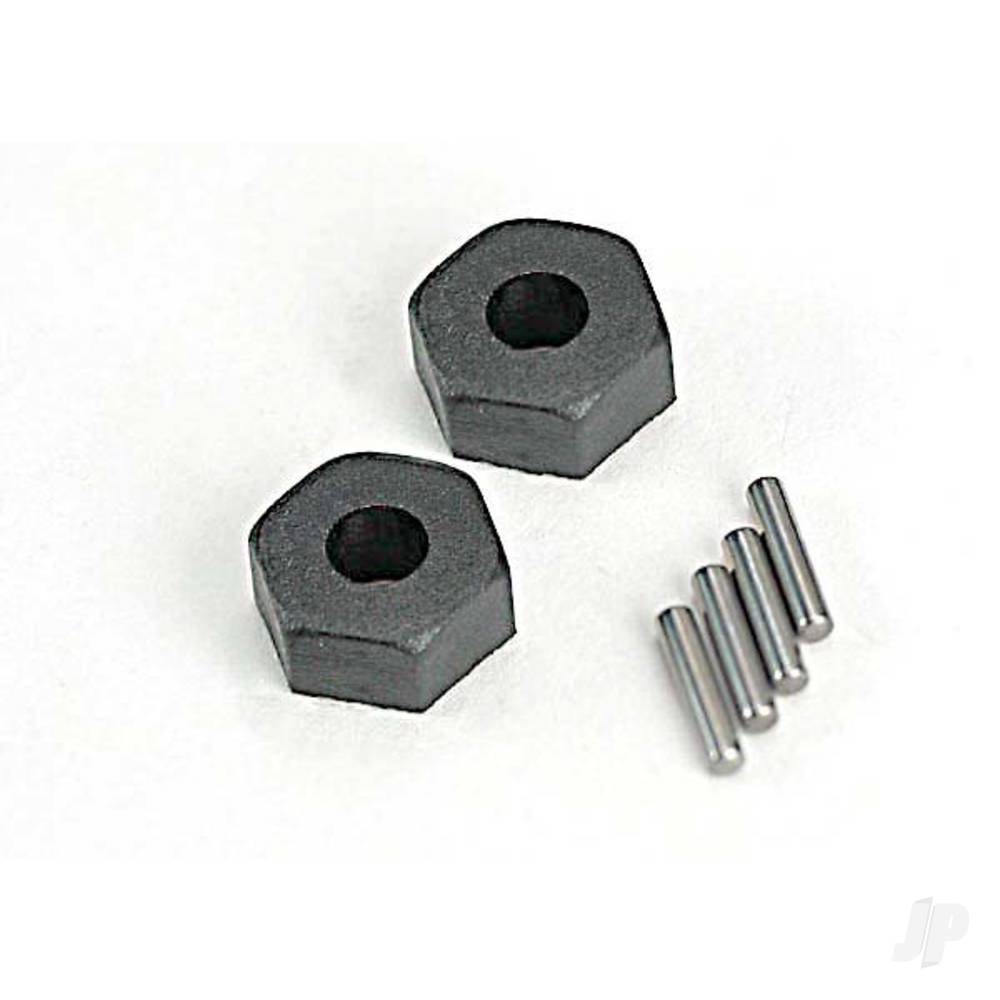 Traxxas Wheel Hubs, hex (2 pcs) / stub axle pins (2 pcs)