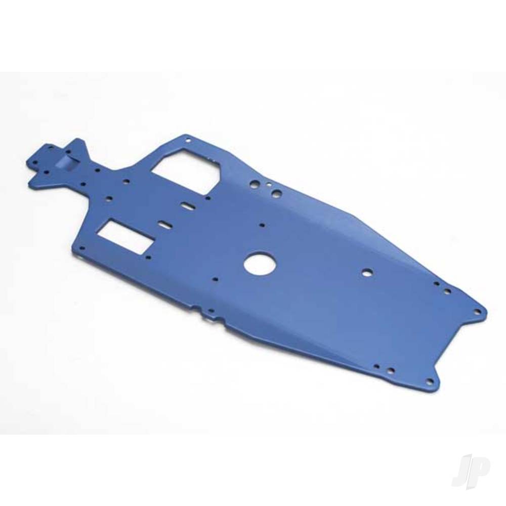 Traxxas Chassis, 6061-T6 aluminium (3mm) (anodised Blue) / adhesive foam pad (1pc)