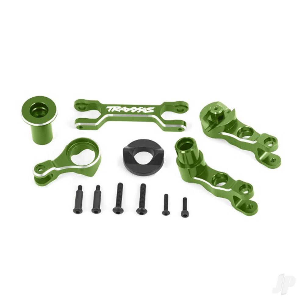 Traxxas Steering bellcranks (left & right)/ drag link (6061-T6 aluminium, Green-anodised) (fits X-Maxx)