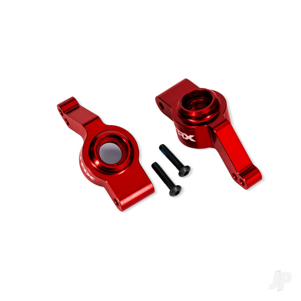 Traxxas Carriers, stub axle, rear, 6061-T6 aluminium, left & right (red-anodised) (for use with #9080 upgrade kit)