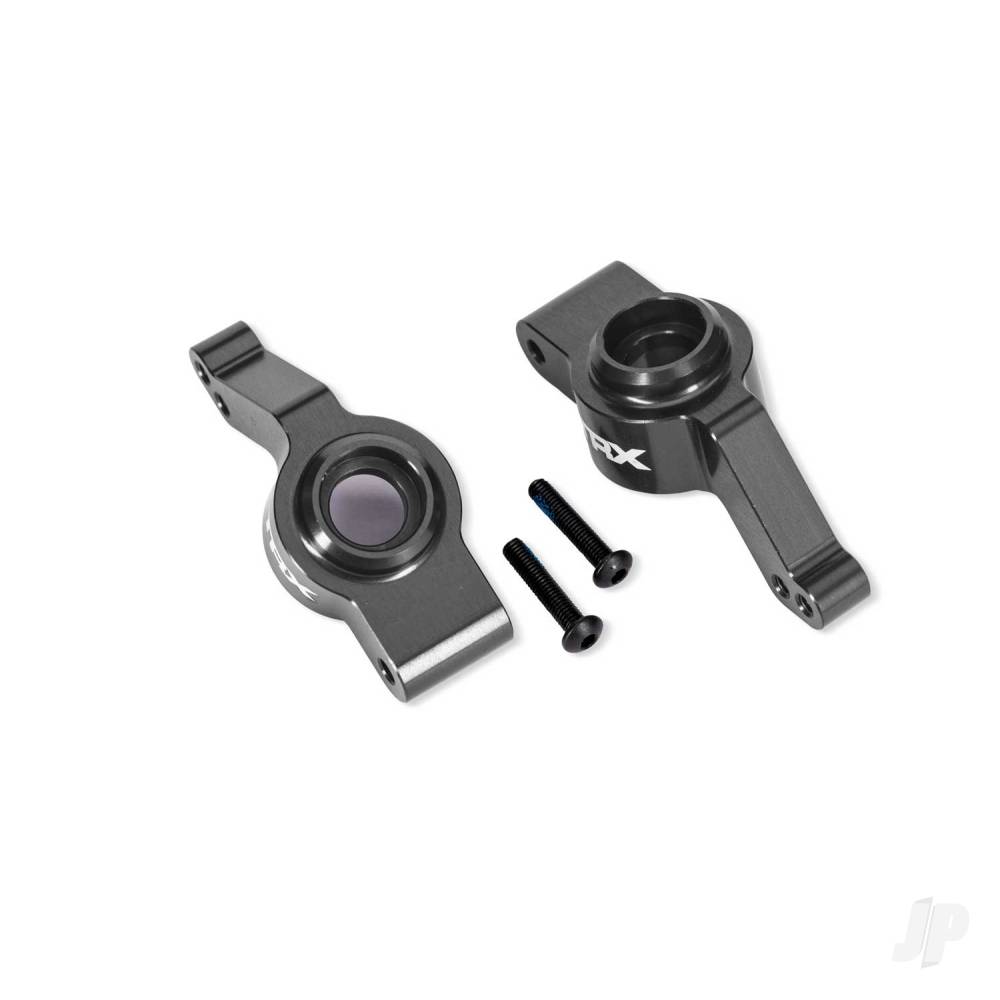 Traxxas Carriers, stub axle, rear, 6061-T6 aluminium, left & right (grey-anodised) (for use with #9080 upgrade kit)