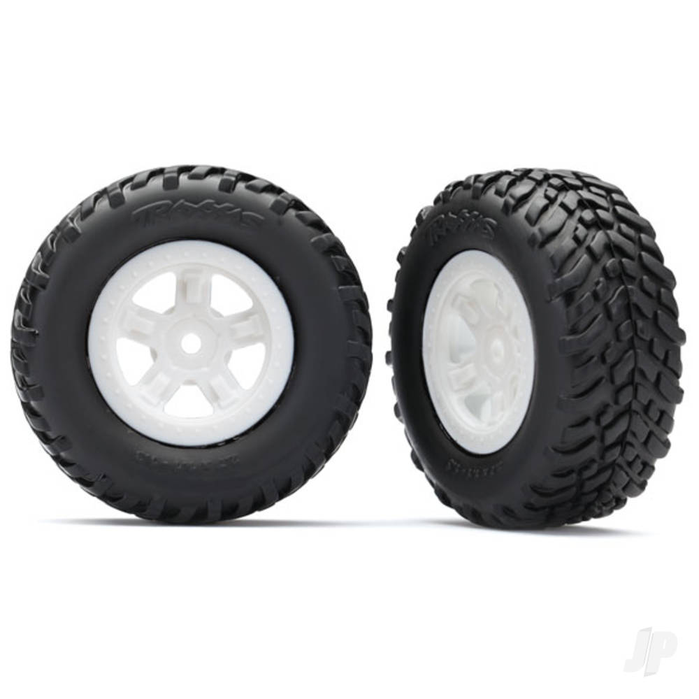 Traxxas Tyres & Wheels, Assembled Glued SCT Off-Road Racing Tyres (1 Each, Right and Left)